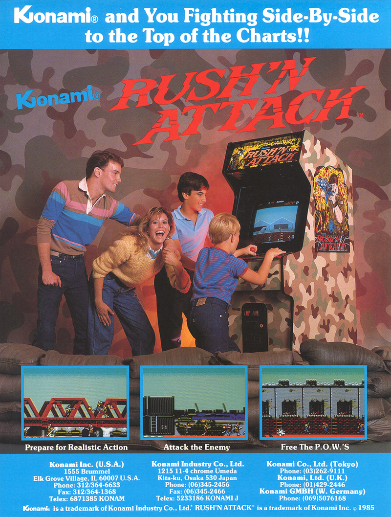 Illustration for article titled Vintage Arcade Flyer For Rush'N Attack